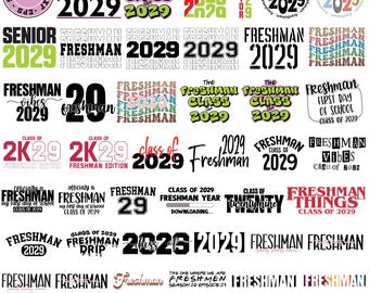 新入生SVGバンドル、2029年度生SVG、2029年度生シャツSVG、新入生クラスSVG、高校新入生SVG、カットファイル、デジタルダウンロード
