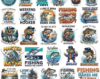 Funny Fishing PNG Bundle, Fisherman & Fishing Dad, Fishing Quotes PNG, Fishing Sublimation, Father’s Day Fishing PNG, Funny Fishing, Fishing