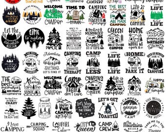 Camping Svg Bundle, Campfire Svg, Happy Camper, Camper Svg, Sayings, Camp Life Svg, Camping cut Files, Svg File For Cricut, Digital Download