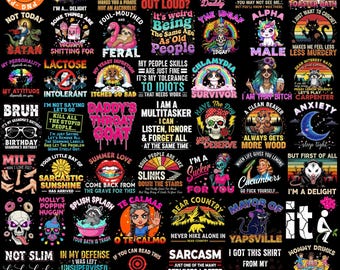 Funny Sarcastic Png Bundle, Sarcasm Png, 80 Sarcastic Png, Funny Png Designs, Sarcastic Quotes Png, Adult Png, Commercial Use, Digital File