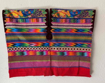 Collectors SMALL Guatemalan huipil / Tecpan Childs wall hanging 80's 22" wide x 18"long