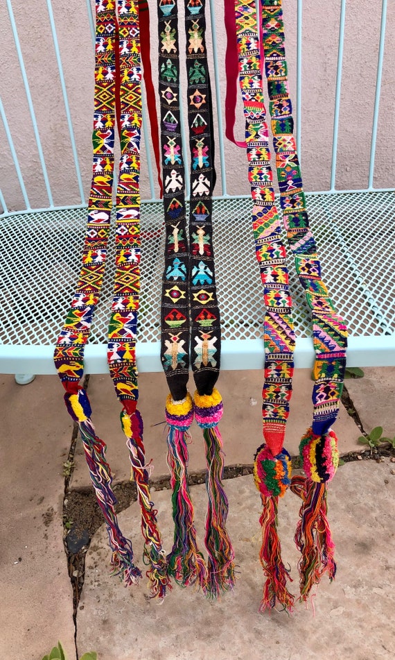 Collector Guatemalan CINTAS / hair wraps handwoven
