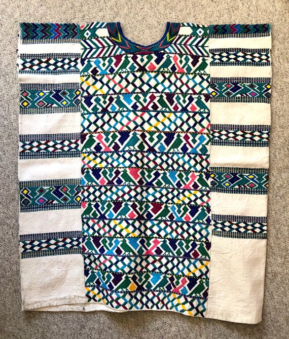 Collector Guatemalan handwoven huipil wide tunic … - image 5