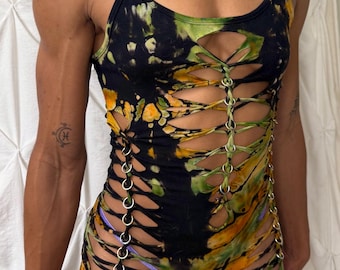 Handmade Tie Dye Romper – Braided Detail Festival Outfit