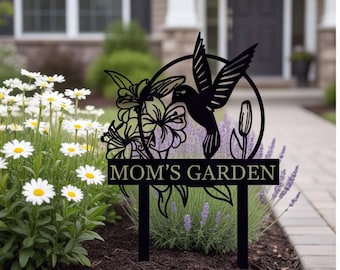Custom Metal Garden Stake, Garden Marker, Gardener Name Sign，Outdoor Yard Art, Personalized Gift, Every Garden Metal Stake