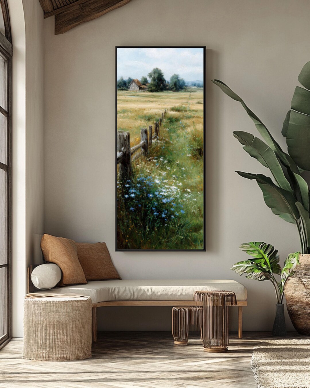 Rustic Cottage Canvas Art: Renaissance Style Spring Landscape - Etsy