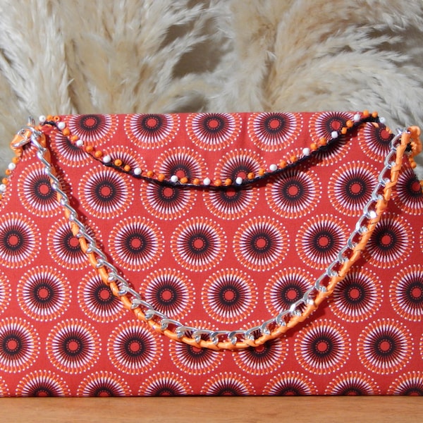 <B10J-004> AFRICAN PRINT CLUTCH BAG main image 1