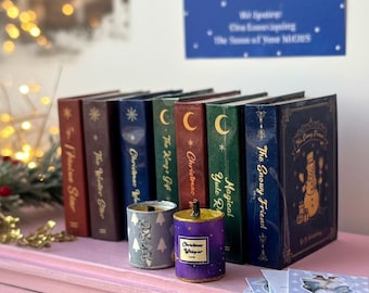 Miniatur Weihnachtsbücher & Kerzen | 1:6 Maßstab Puppenhaus Bausatz (PDF)