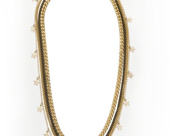 Golden Chains and Stars Necklace