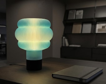 Ocean Glow Table Lamp, Modern Bedside Light with Soft Ambient Glow