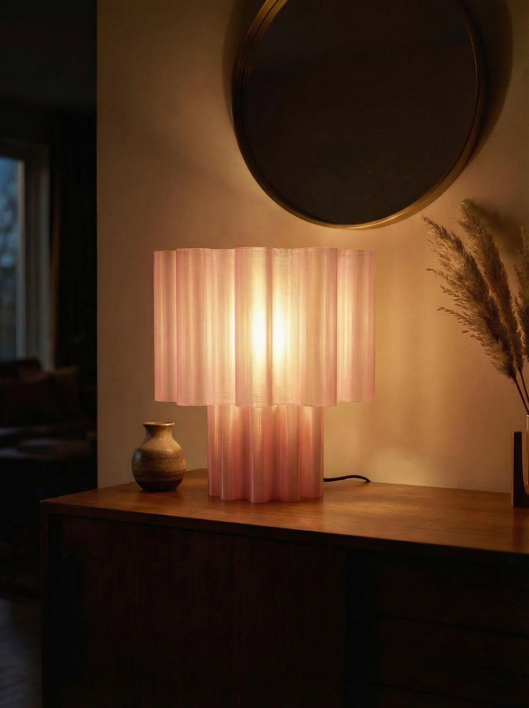 Pink Ambient Hum RHYTHM Lamp - Sakura Edition | Pink Ambient Light | Modern Bedside ...