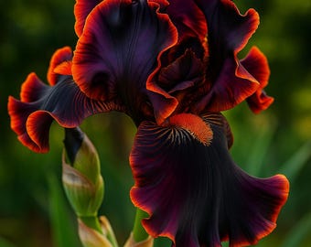 Black Bearded Iris Seeds: Rare Purple-Black Perennial Flowers