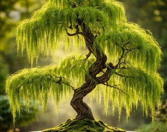 thumbnail interactive-video image 1 of Rare Dwarf Japanese Curly Willow Tree Cutting - Fast Growing Bonsai Starter - CZ Grain 1 of 3