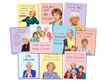 Golden Girls Party Signs: Stay Golden Girls Birthday Decorations (Digital PDF File)