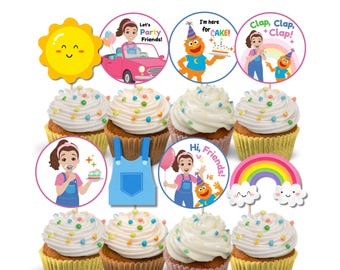 Ms Rachel Cupcake Toppers: Kids Birthday Party Decorations (Digital PDF File)