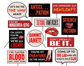 Rocky Horror Picture Show inspired Party Props: 2018 Halloween Party Decorations (Digital Download)
