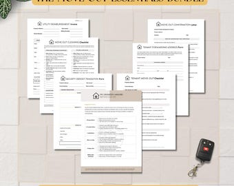 Landlord Move-Out Bundle | Lease Closeout Forms, Checklists (Printable PDFs)