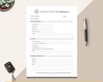 Folha de Informações sobre Locação para Inquilinos | Modelo PDF para Proprietários, Preenchável e Imprimível | Formulário de Mudança de Imóvel para Aluguel | Ferramenta de Gerenciamento de Imóveis