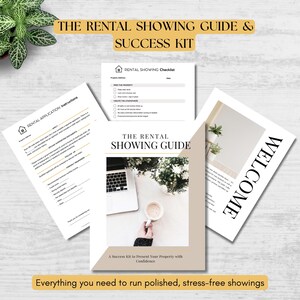 物件内覧成功ツールキット、印刷可能な家主向け賃貸ツアーガイド、空き物件オープンハウスマニュアル
