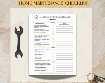 All-Seasons Home Maintenance Checklist | Annual Property Care Schedule (Printable & Fillable PDF)
