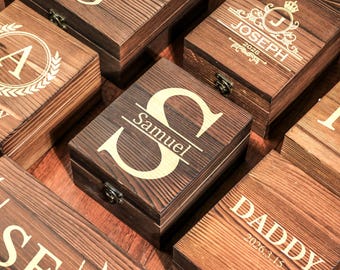 Personalized Wooden Gift Box with Lid: Engraved Keepsake Box