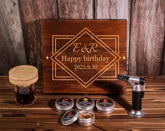 Whiskey Smoker Set with Premium Wood Gift Box,Birthday Gift for Dad