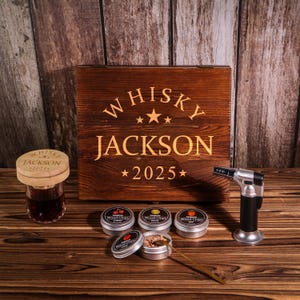 Personalized Cocktail Smoker Kit with Torch in Wood Gift Box,Smoked Cocktail Gift Set
