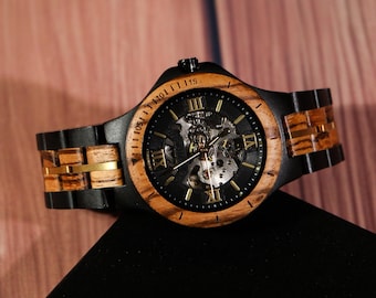 Engraved Men's Watch,Eco-Friendly Gifts Men,Wood gifts for men