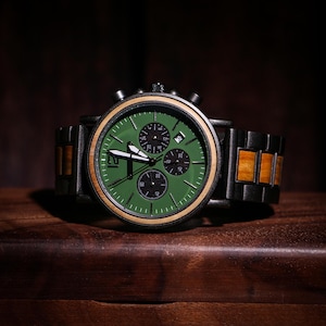 Engraved Walnut Watch for Husband,Personalized Engraved Men&#39;s Watch,Anniversary Gift For Husband,Luxury Gifts For Him,Mens Wedding Gift