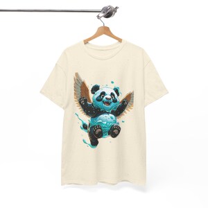 Maglietta Panda giocoso: maglietta unisex in cotone pesante per gli amanti degli animali