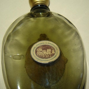 2 Old vINTAGE Art Deco Scent pERFUME BOTTLE SMOKED gLASS Mouson Lavendel GERMANY image 5