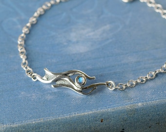 Northern Lights Dancer Chain Bracelet - Sterling Silver Labradorite Aurora Borealis Bracelet - Northern Light Jewellery
