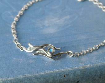 Northern Lights Dancer Chain Bracelet - Sterling Silver Labradorite Aurora Borealis Bracelet - Northern Light Jewellery