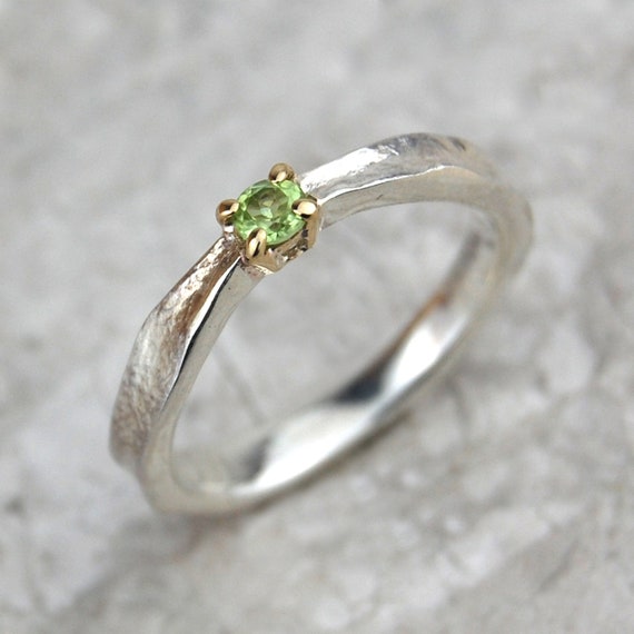 Peridot Thumbelina August Birthstone Ring Etsy