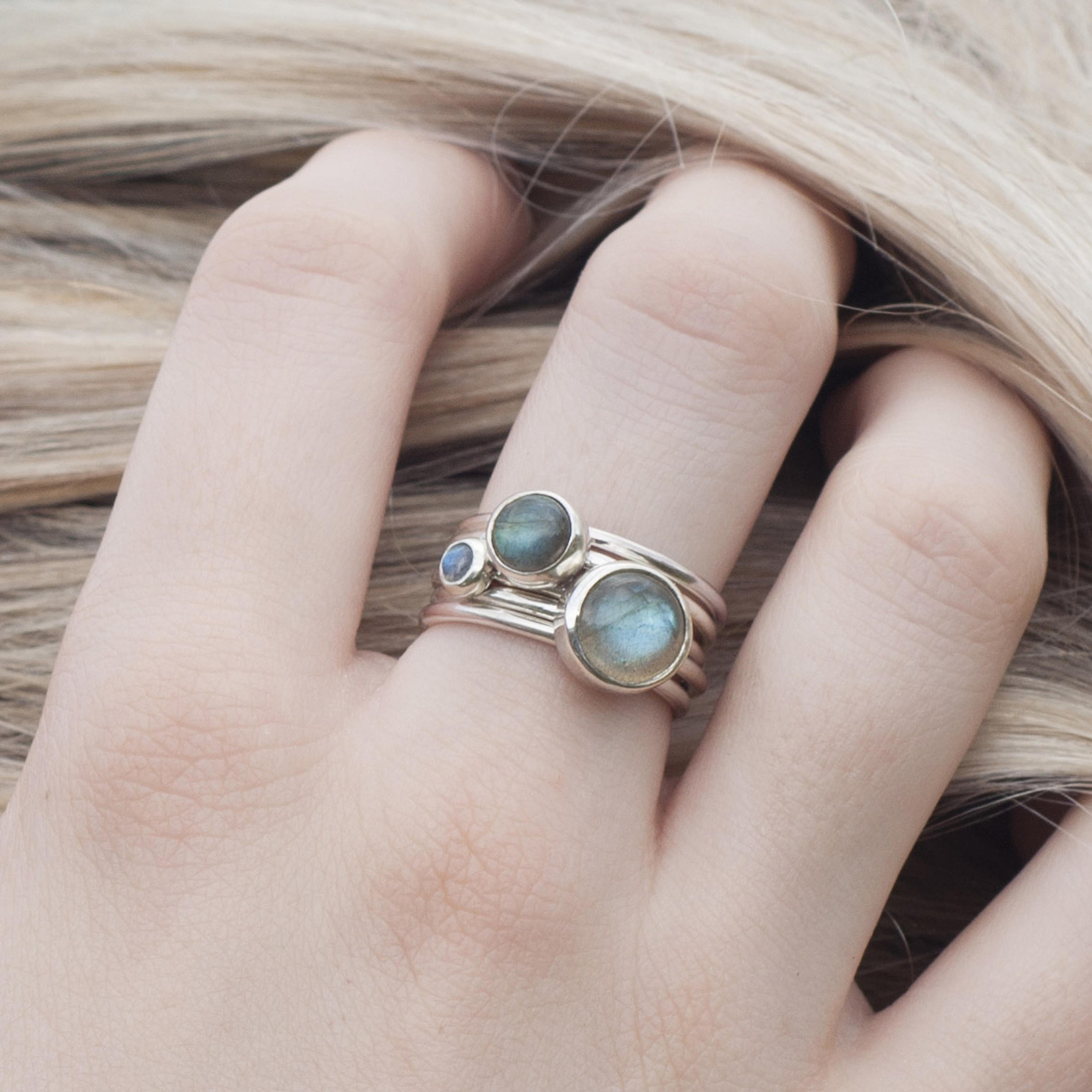 Labradorite stacking ring clearance