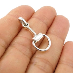 Sterling Silver Horse Bit Pendant: Equestrian Jewelry Gift