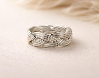 Handmade 925 Sterling Silver Ring, Minimalist Silver Band Ring, Dainty Stackable Ring, Boho Silver Jewelry, Gift for Her, Everyday Silver