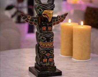 Wooden Eagle Totem – Symbol of Strength, Vision & Freedom