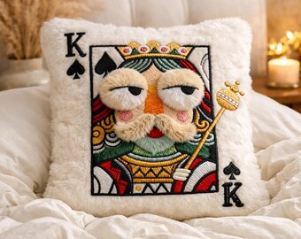 King of Spades Decorative Pillow for Bed, Sofa & Stylish Interiors