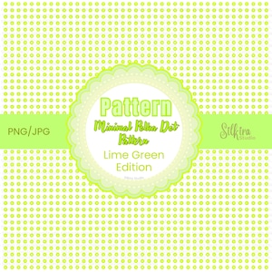 Lime Green Polka Dot Digital Paper: Scrapbooking Backgrounds (PNG, JPG, PDF A4/Letter)