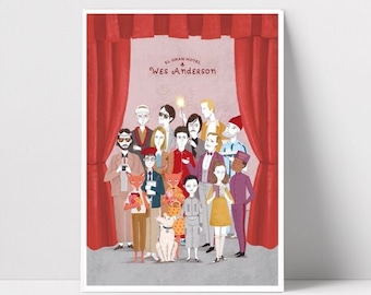 Print Wes Anderson - Illustration by Nuria Diaz