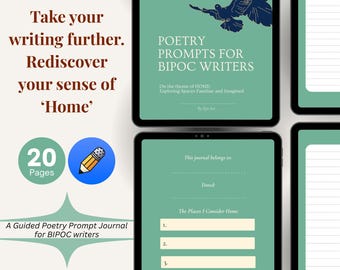 BIPOC Writing Journal – Poesiuppmaningar hemma (digital nedladdning)