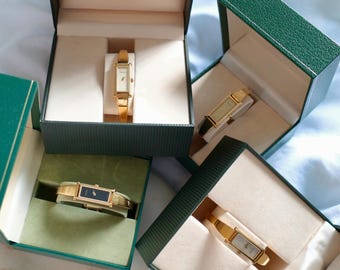 RARE VINTAGE GUCCI 1600 Gold Plated Bangle Type Horsebit Lady's