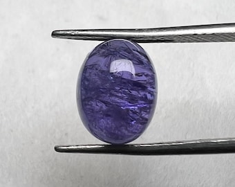 Royal Blue Tanzanite Oval Cabochon Gemstone for Jewelry Making (10x8 MM)