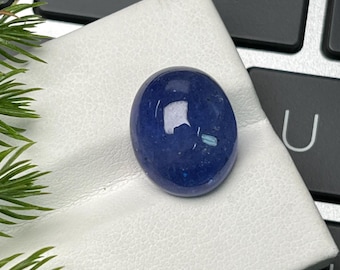 Natural Tanzanite Oval Cabochon Gemstone for Jewelry Making (15x12 MM)
