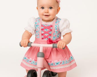 Vestido Dirndl Infantil | Dirndl Macio e Confortável para Crianças | Roupa Oktoberfest para Meninas