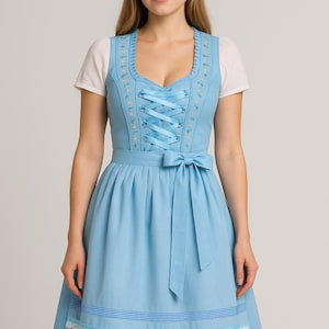 Red Floral Dirndl Dress: Bavarian Oktoberfest Costume with White Blouse