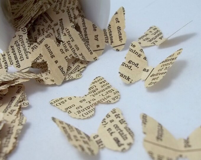 Vintage Dictionary Butterfly Confetti 500 Etsy
