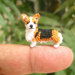 Mini Pembroke Welsh Corgi - Amigurumi Crochet Tiny Dog Stuff Animal - Made to Order