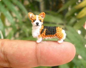 Mini Pembroke Welsh Corgi - Amigurumi Crochet Tiny Dog Stuff Animal - Made to Order